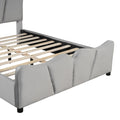 Full Size Upholstered Platform Bed Velvet Upholstered Bed, Gray Full Gray Velvet