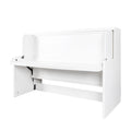 Murphy Bed With Desk, Ideal Bedroom Furniture For Small Spaces, Horizontal & Vertical Pull Out Beds And Space Saving Furniture, Foldable Beds Horizontal Single White Particle Board Mdf
