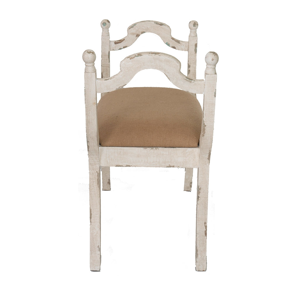 30.7X15.7X30.7" Harlow Bench, Farmhouse French Country Style Vanity Chair Multi Primary Living Space Boho,Casual,Farmhouse,French,French Country Solid Wood