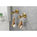 6 Piece Brass Bathroom Towel Rack Set Wall Mount Brushed Gold Brass