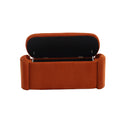 Coolmore Storage Ottoman,Bedroom End Bench,Upholstered Fabric Storage Ottoman With Safety Hinge, Entryway Padded Footstool, Ottoman Bench For Living Room & Bedroom Orange Orange Primary Living Space Foam Corduroy