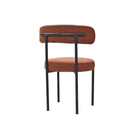 Brown Boucle Dining Chairs Set of 2,Mid Century Modern metal-brown-dining room-modern-banquet