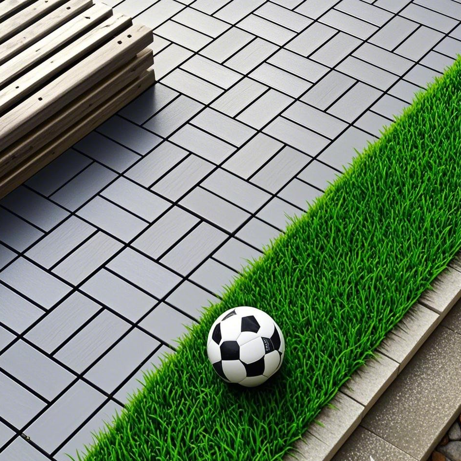 Plastic Interlocking Deck Tiles,44 Pack Patio Deck Tiles,12"X12" Square Waterproof Outdoor All Weather Use, Outdoor And Indoor Patio Decking Tiles For Poolside Balcony Backyard, Dark Grey Grey