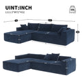 9587B Package Dark Blue Chenille 1 Seat