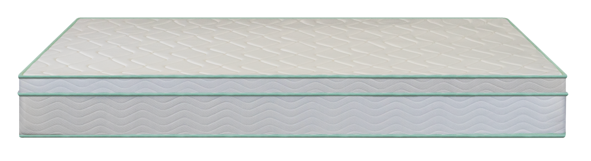 Twin Size 8" Medium Cool Gel Memory Foam Innerspring Hybrid Mattress White Green Foam Spring Twin