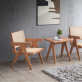 Beige And Natural Accent Chair Natural Primary Living Space Modern Wood Rattan