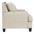 Fabric Upholstered Wooden Chair With Trims, Beige Beige Wood Fabric