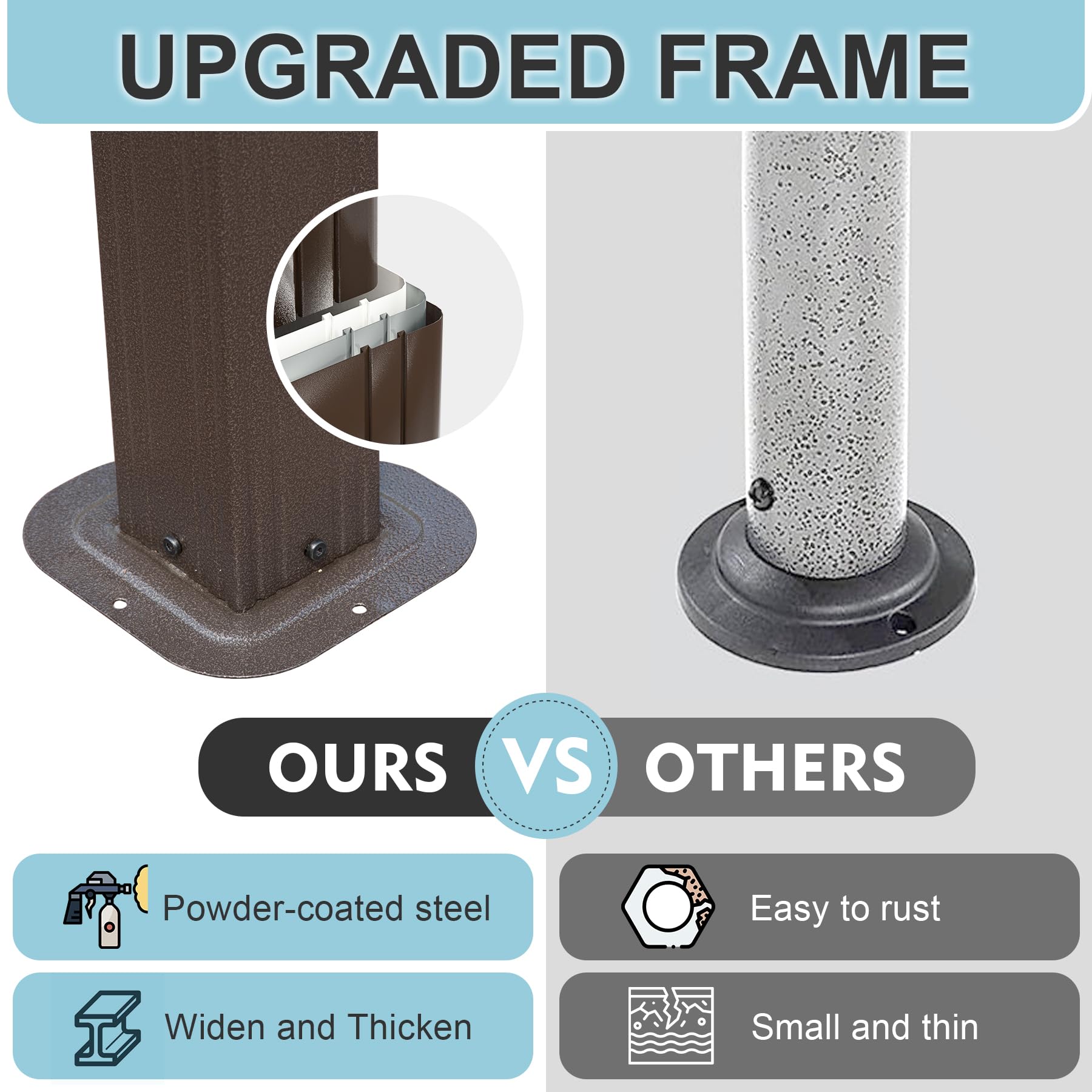 8X5Ft Arc Roof, Grill Canopy For Outdoor Grill W Double Galvanized Steel Roof And 2 Side Shelves, Bbq Gazebo Grill Tent For Patio Garden Backyard, Brown Brown Garden & Outdoor Uv Resistant Metal