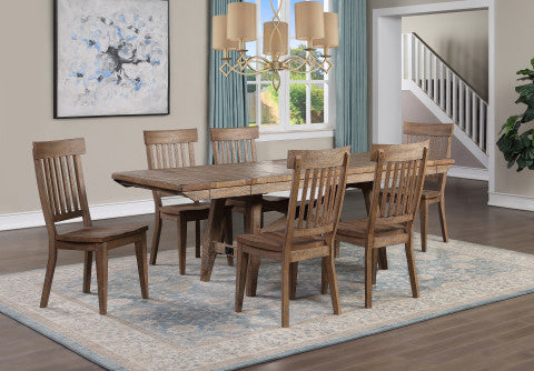 Riverdale 7 Piece Dining Set Light Brown Light Brown Wood