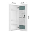 15'' W X 36'' H Surface Frameless Mirror Bathroom Medicine Cabinet, Right Opening Door White Engineered Wood