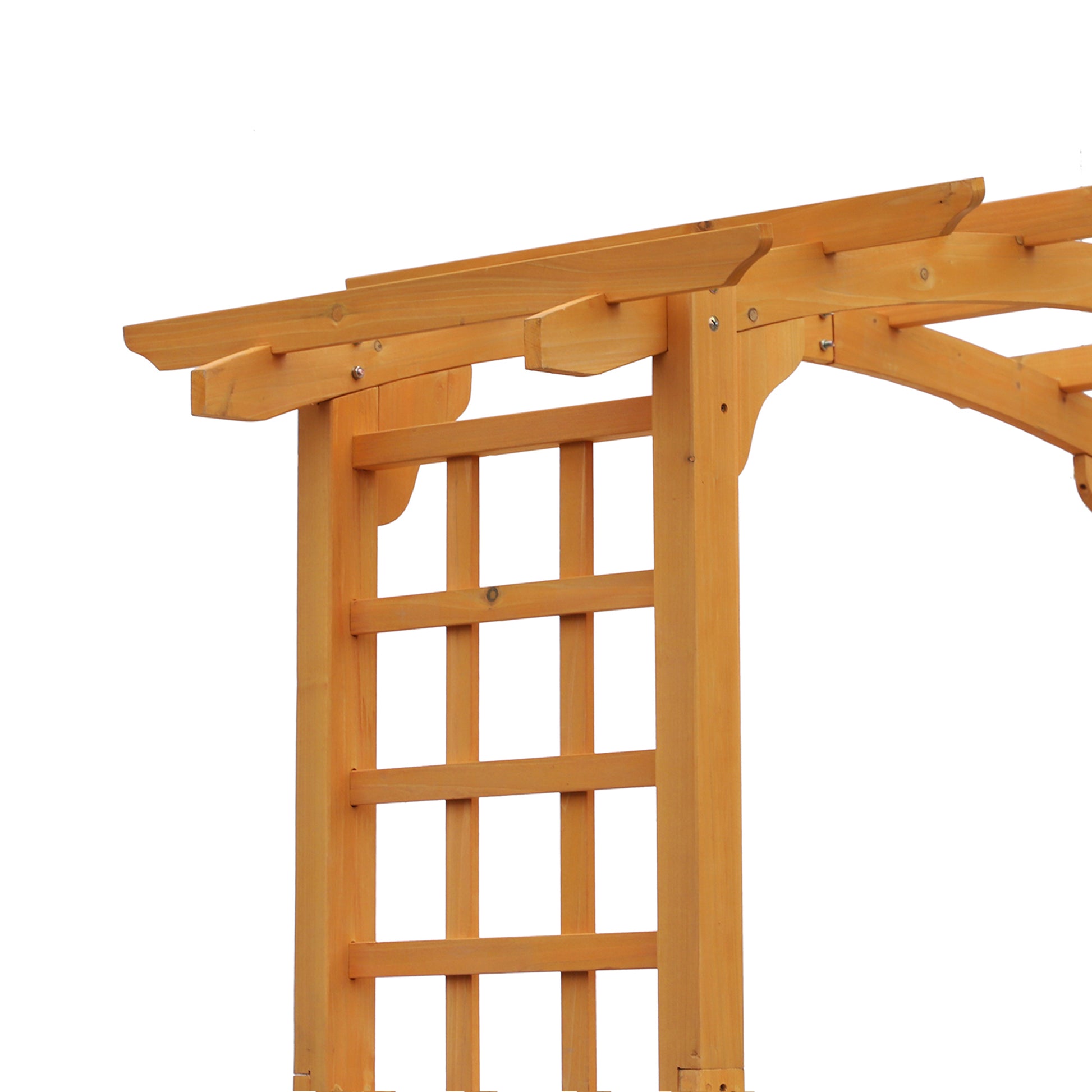 wood home depot trellis Outsunny 90In Wood Garden Arbor Arch With Trellis Wall For Climbing &