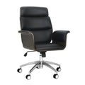 Office Arm Chair Black Grey Pu