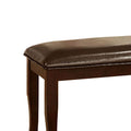 Woodside Ii Transitional Bench, Espresso Brown Wood