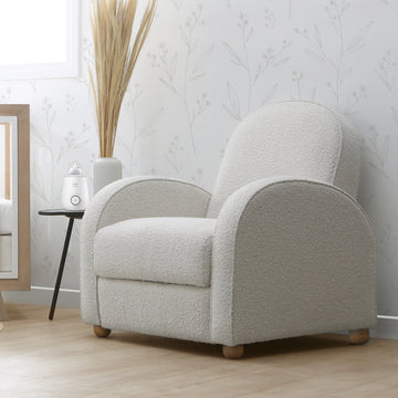 Uma Reclining Chair Cream Fabric