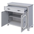 Grey 2 Door Accent Cabinet With 1 Drawer Freestanding Grey Primary Living Space Drawers Included Rubberwood Wood