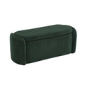 Coolmore Storage Ottoman,Bedroom End Bench,Upholstered Fabric Storage Ottoman With Safety Hinge, Entryway Padded Footstool, Ottoman Bench For Living Room & Bedroom Emerald Emerald Foam Corduroy