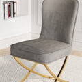 Dining Chair Set Of 4, Grey Velvet Backrest And Golden Metal Legs.For Modern Kitchen Dining Room Chair For Kitchen Living Modern Decorative Leisure Chairs Office Chairs Grey Foam Velvet