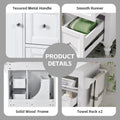 30'' Bathroom Vanity With Top Sink, Modern Bathroom Storage Cabinet With 2 Drawers And A Tip Out Drawer, Single Sink Bathroom Vanity Same As N710S130001K White Bathroom Modern Solid Wood Mdf Resin