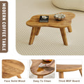 Modern Minimalist Wood Color Table Top. Solid Wood Legs, Cloud Shape To Give You A Experience, Computer Desk. The Game Table. Suitable For Dining And Living Rooms. Wood Mdf