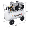 2.5 Hp Silent Air Compressor 13 Gallon, Oil Free, Electric Shop Air Compressor Portable,Lightweight With Wheels, 70 Dba Noise Level, With Automatic Drain Valve,Light Gray Light Gray Metal