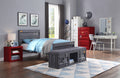 Red 1 Door Chest With Container Lock Red Bedroom Metal