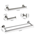 4 Piece Bathroom Hardware Set Brushed Nickel Stainless Steel