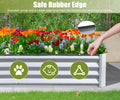 8X4X1 Ft Galvanized Raised Garden Bed, Outdoor Planter Garden Boxes Large Metal Planter Box For Gardening Vegetables Fruits Flowers, Silver Silver Garden & Outdoor Steel