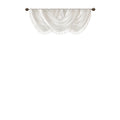 Faux Silk Waterfall Embellished Valance White 38X46