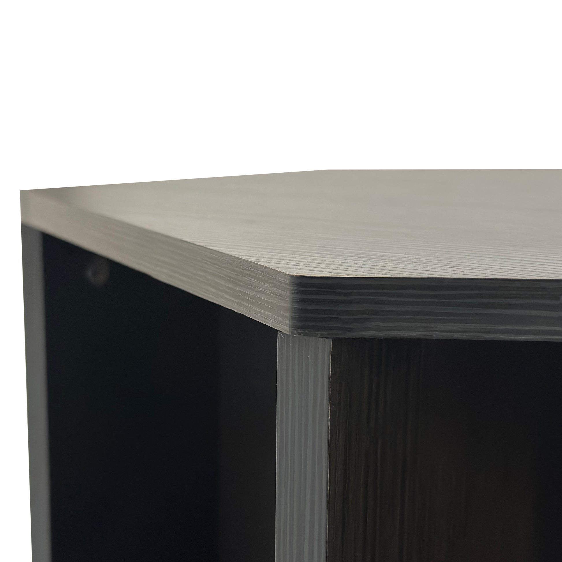 47.24'' Hexagonal Coffee Table Side Table Nightstand Burmese Sumac 2Pcs Black Brown Mdf