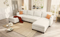 Modern Large Sectional Sofa, U Shape Modular Sectional Couch With Storage Function,123