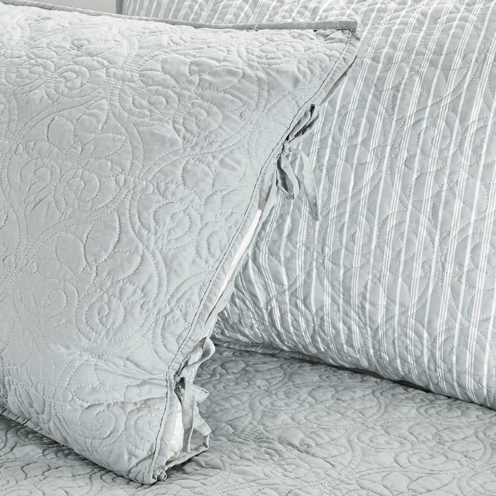 6 Piece Reversible Daybed Cover Set Grey Daybed Grey Cotton