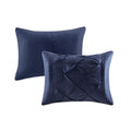 7 Piece Tufted Comforter Set Navy King King Navy Polyester