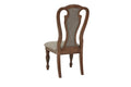 Set Of 2 Dining Chairs Upholstered Tufted Unique Design Chairs Back Cushion Seat Dining Room Brown Brown Dining Room Contemporary,Modern,Transitional Dining Chairs Solid Wood
