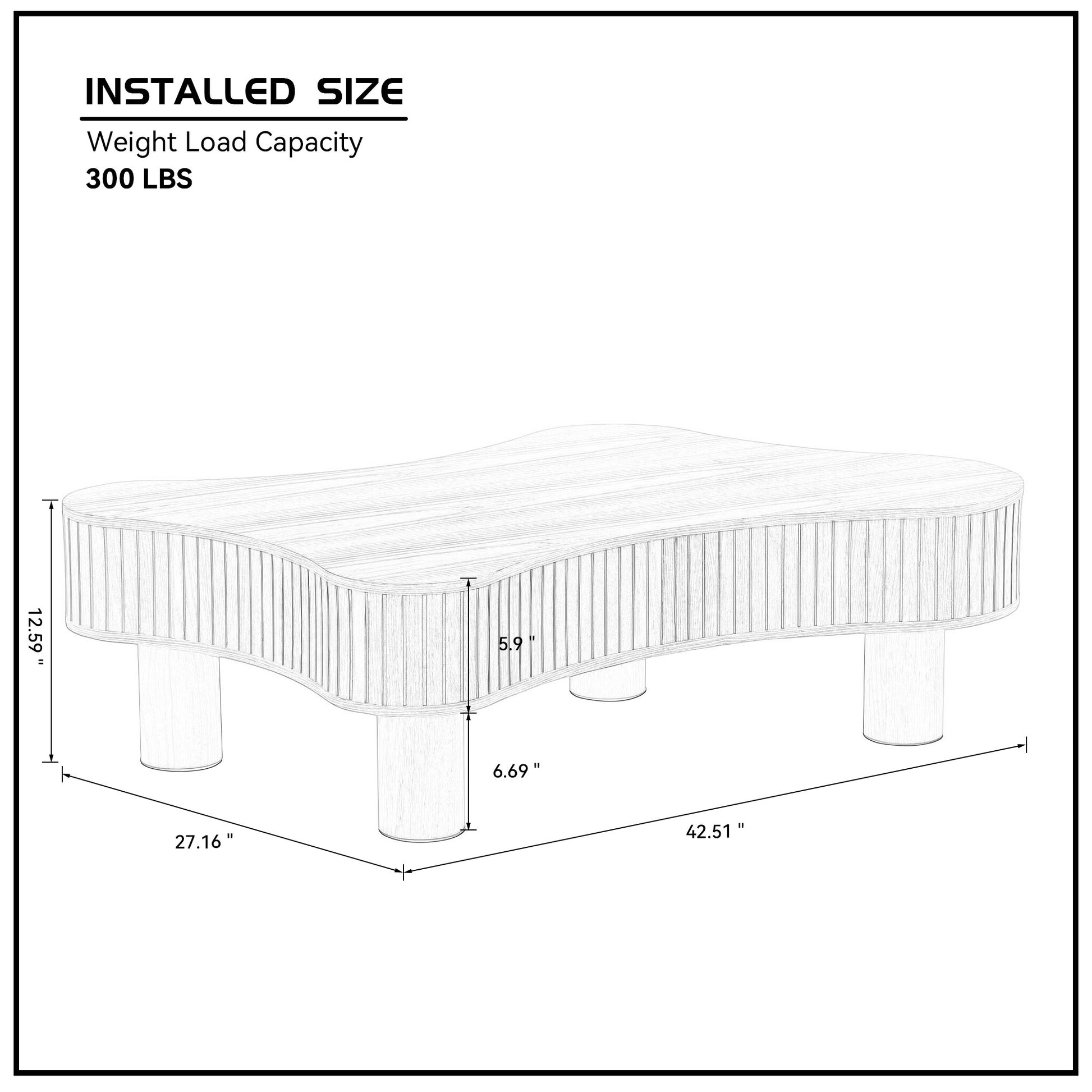 42.52 Inch Modern Wooden Handcraft Drum Coffee Table Irregular Shaped Coffee Table For Living Room,Small Coffee Table With Sturdy Pedestal,Natural Color Natural Solid Wood Mdf