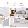 A Modern And Practical White Coffee Table. The Coffee Table Is Made Of Medium Density Fiberboard Material, Suitable For Living Room, Bedroom, And Study. Ct 2O White Mdf