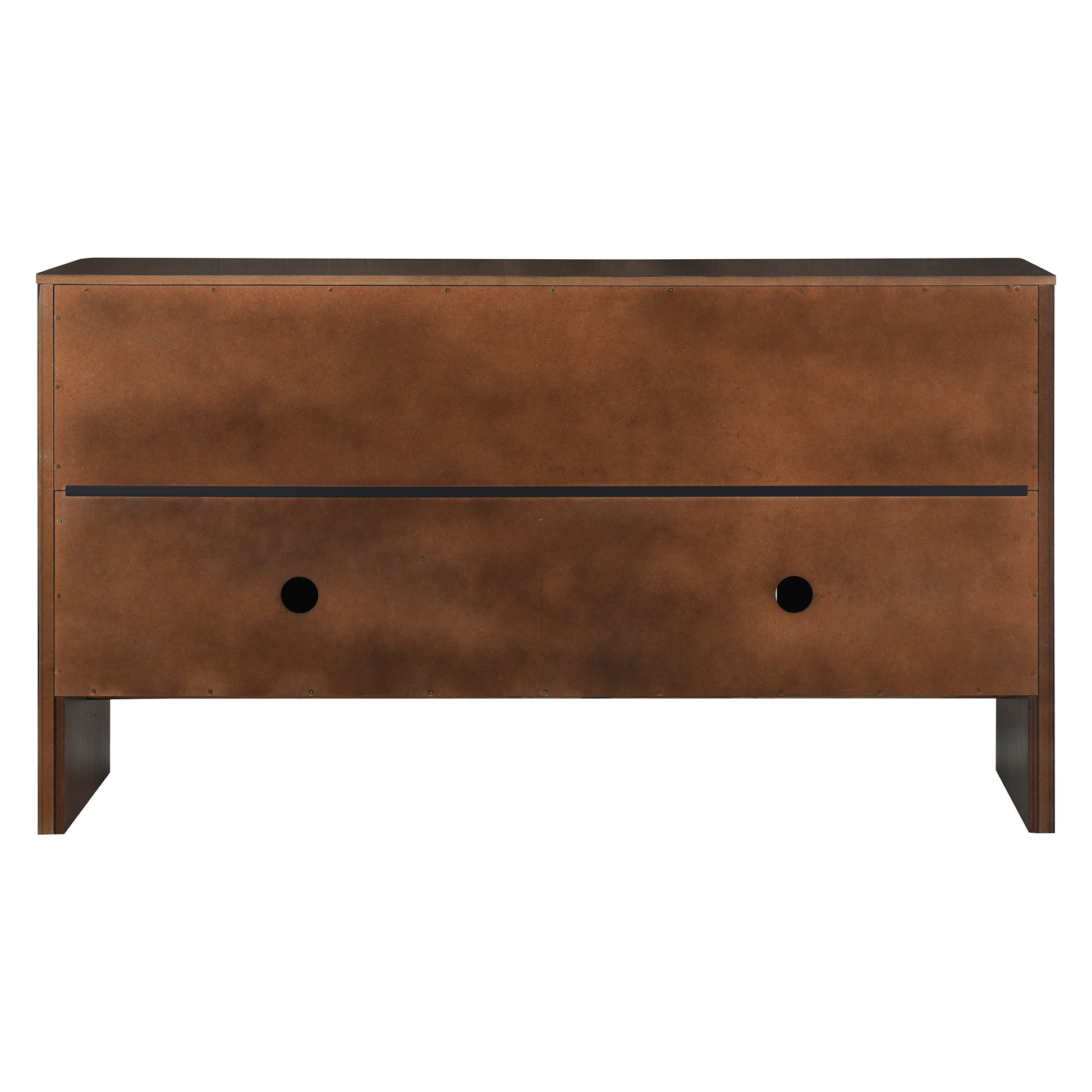 4 Door Large Storage Retro Sideboard With Adjustable Shelves And Long Handles For Kitchen, Dining Room And Living Room Espresso Espresso Mdf