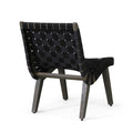 Charlotte Lounge Chair Black Metal & Wood