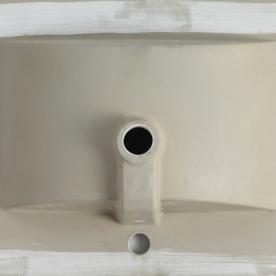 30 Inch Bathroom Ceramic Sink Basin, White White Ceramic