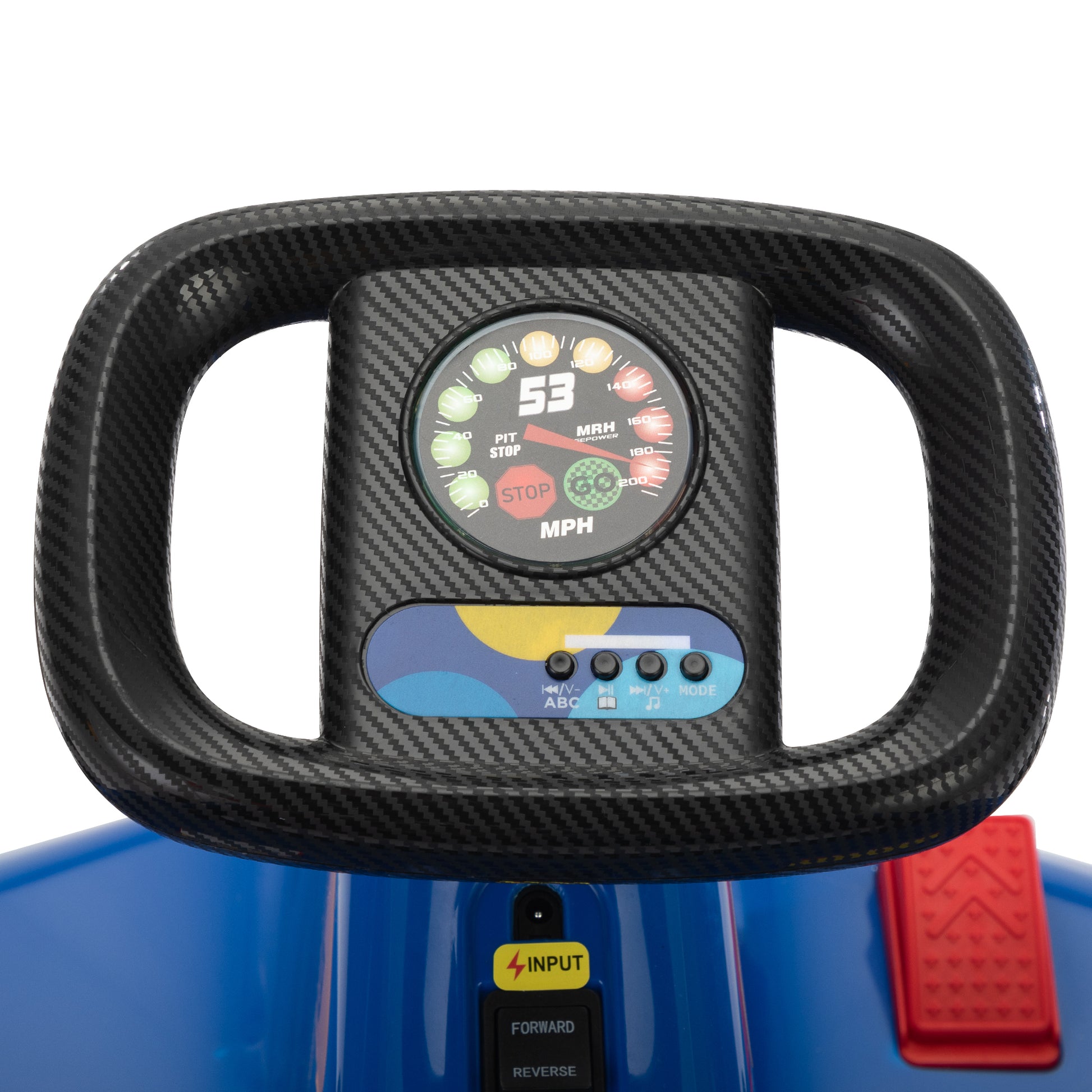 12V Kids Ride On Go Kart, Electric 4 Wheeler Car With Remote Control, Cushioned Seat, Led Lights, Mp3 Music, Bluetooth, Pedal Control, Battery Powered Vehicle For 3 8 Years Old, Blue Blue Polypropylene