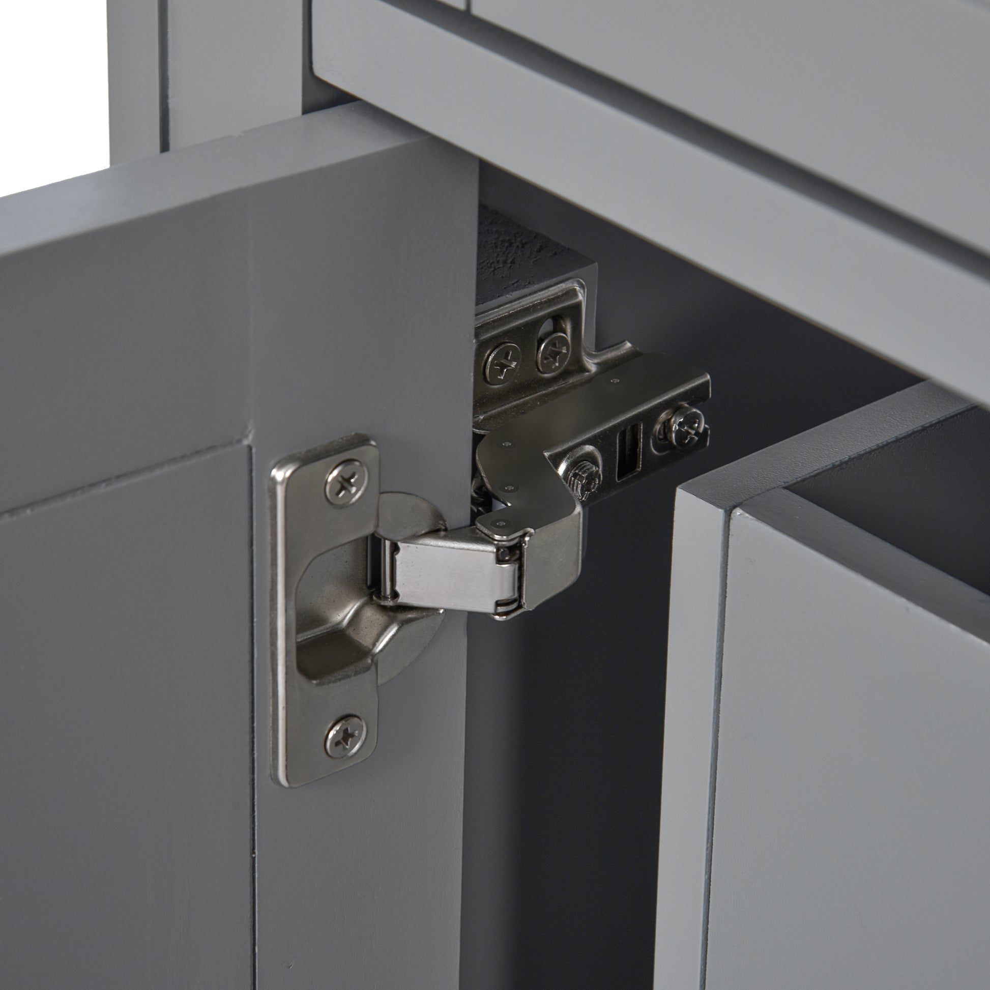 30'' Bathroom Vanity Without Top Sink, Modern Bathroom Storage Cabinet With 2 Drawers And A Tip Out Drawer Not Include Basin Grey Bathroom Modern Solid Wood Mdf