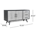 Large Sideboard - Grey Particle Board