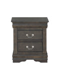 Dark Grey 2 Drawer Nightstand Grey 2 Drawers Bedroom Rectangle Drawers Particle Board Mdf