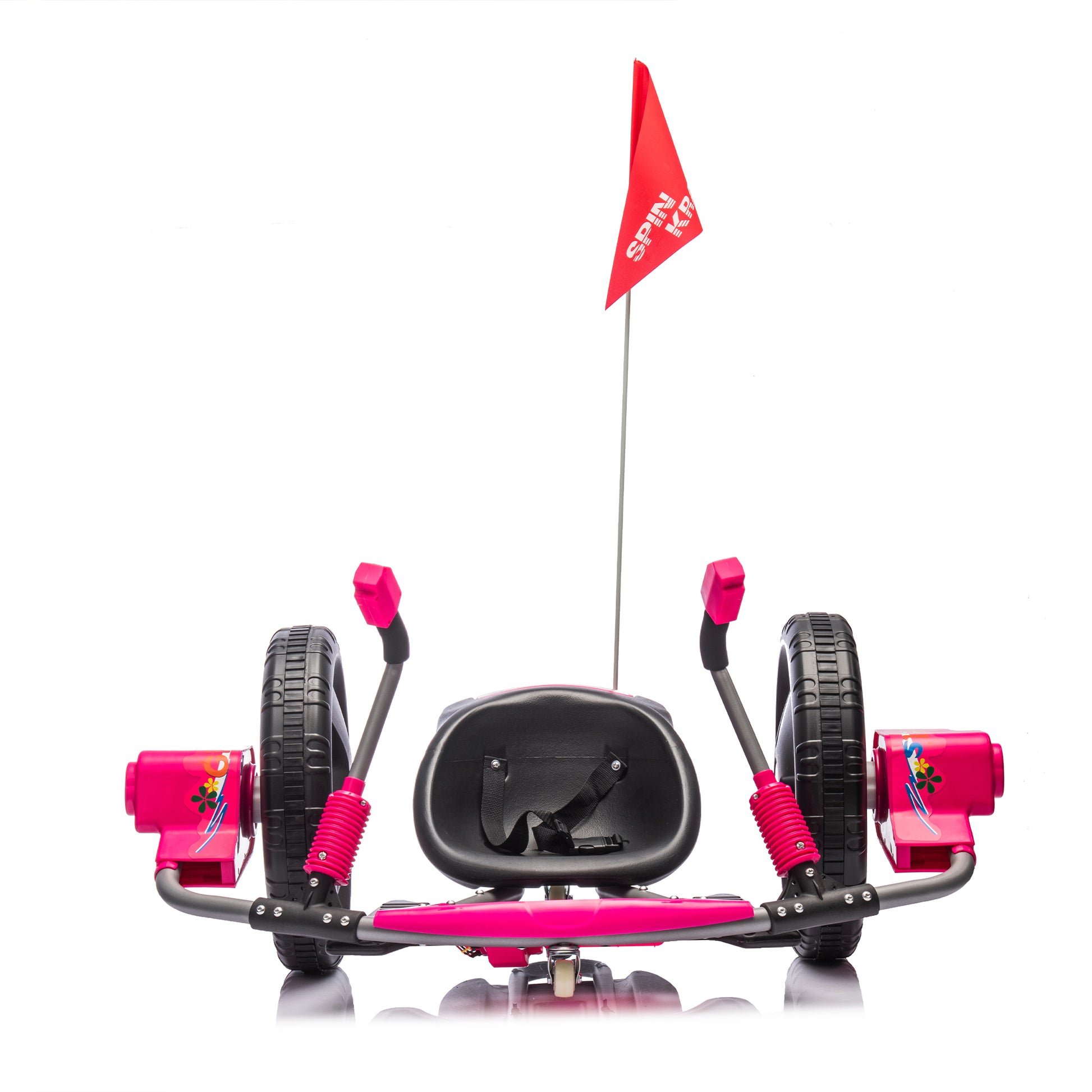 12V Kids Ride On Electric Toy,2Wd,16'' Exaggerated Wheel,Dual Handle Control For 360 Degree Flexible Steering And Rotation,Solid Metal Frame,Provide A Speed Of 4.66 Mph For Kids Aged 6 . Pink 50 99 Lbs Polypropylene