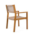 Braided Dining Chair Light Brown Light Brown,Teak Acacia Wood,Rope