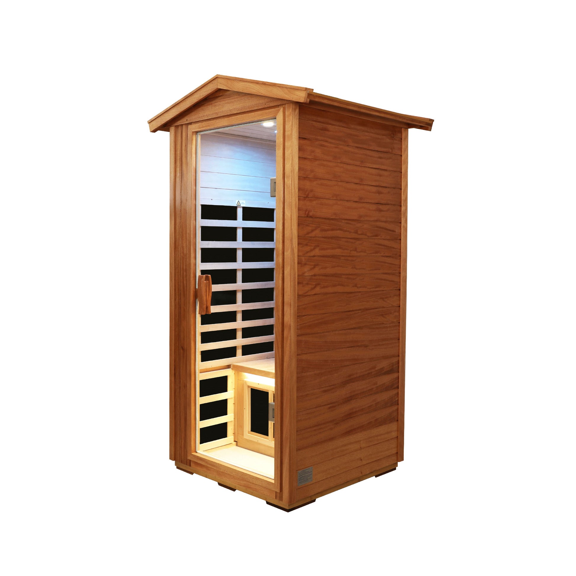 One People Outdoor Okoume Wood Far Infrared Sauna Room Natural Wood Metal & Wood