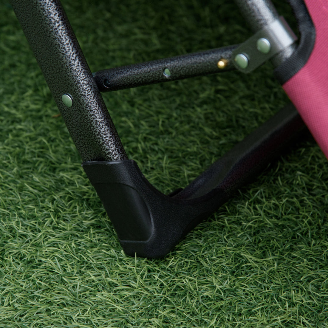 Outsunny Folding Chaise Lounge Chair For Outside, 2 In 1 Tanning Chair With Pillow & Pocket, Adjustable Pool Chair For Beach, Patio, Lawn, Deck, Red Red Metal