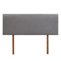 Grey Curved Adjustable Headboard Queen Grey Linen