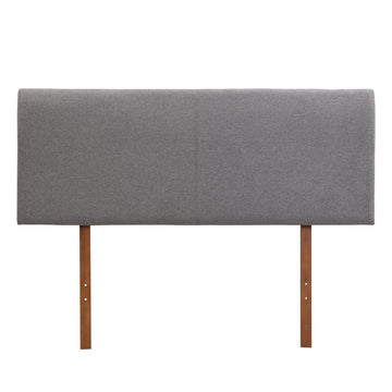 Grey Curved Adjustable Headboard Queen Grey Linen