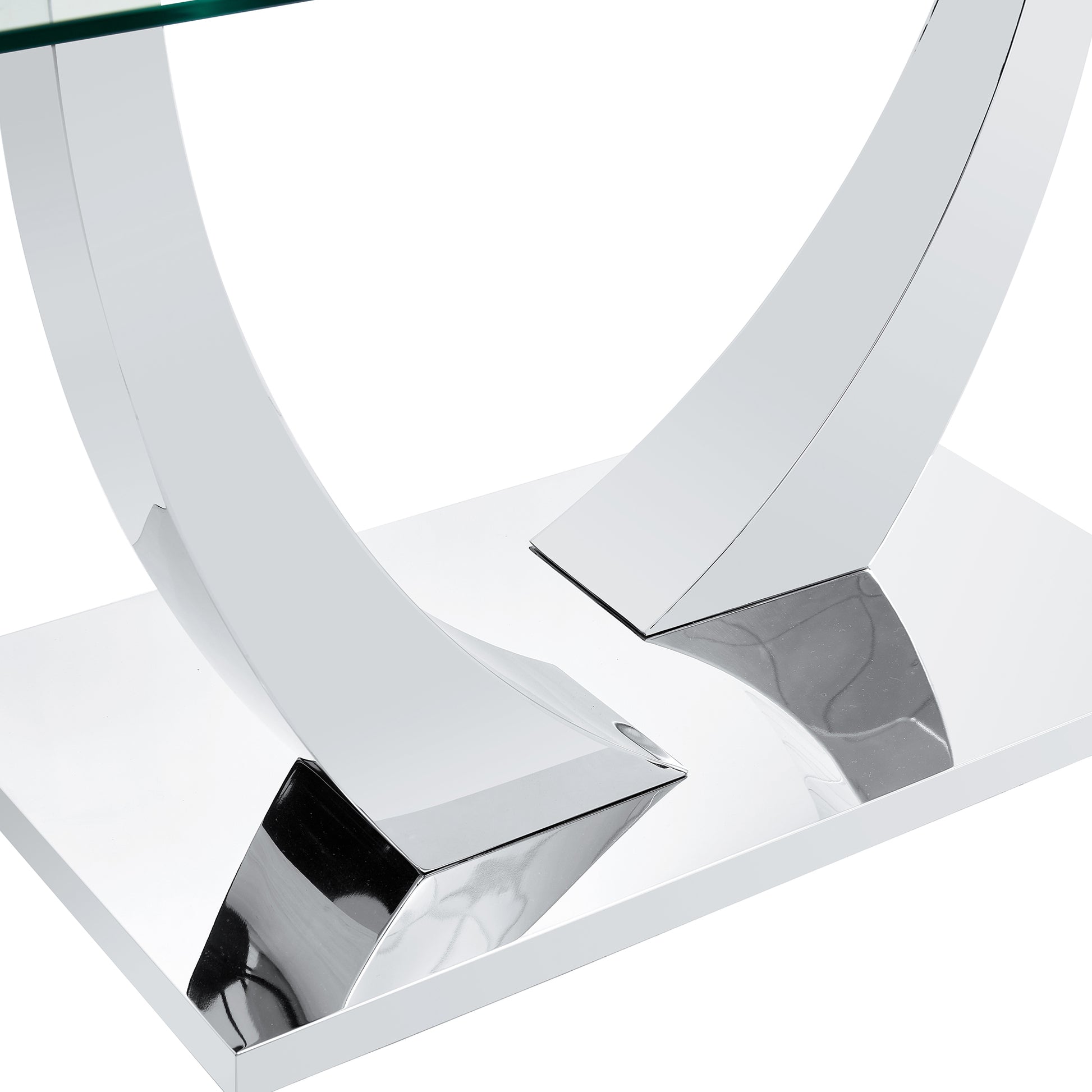 Table And Chair Set, Modern Dining Table, Tempered Glass Tabletop And Silver Colored Leg Table, Soft And Comfortable Dining Chair, Perfect For Dinner, Meetings, Home And Office Decor Black Glass