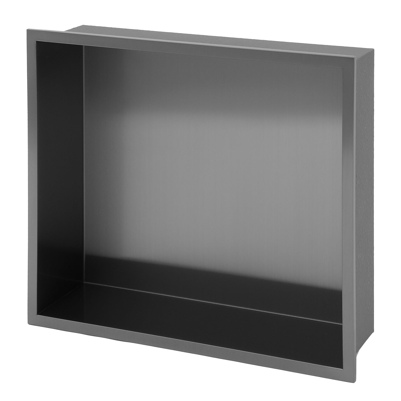 17" X 15" Stainless Steel Shower Niche, Gunmetal Black Gunmetal Black Stainless Steel